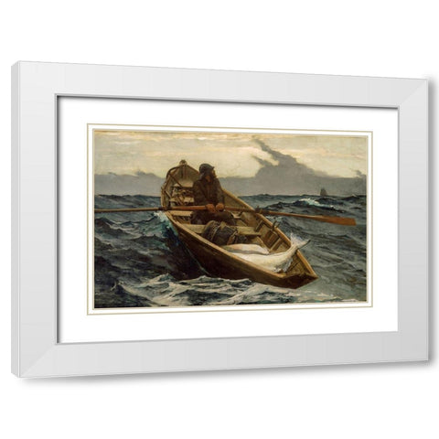 The Fog Warning White Modern Wood Framed Art Print with Double Matting by Homer, Winslow