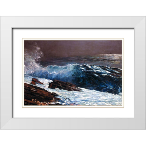Sunlight on the Coast White Modern Wood Framed Art Print with Double Matting by Homer, Winslow