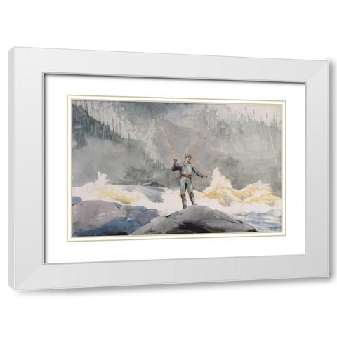 Casting White Modern Wood Framed Art Print with Double Matting by Homer, Winslow