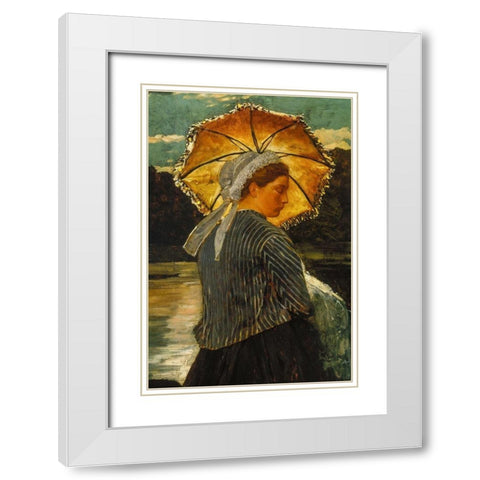 The Nurse White Modern Wood Framed Art Print with Double Matting by Homer, Winslow