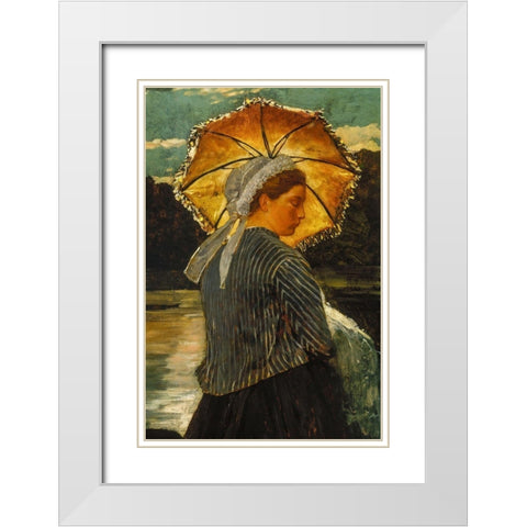 The Nurse White Modern Wood Framed Art Print with Double Matting by Homer, Winslow