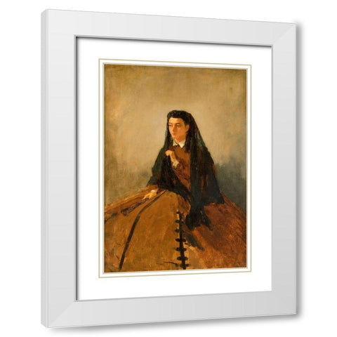 Portrait of Pauline White Modern Wood Framed Art Print with Double Matting by Homer, Winslow