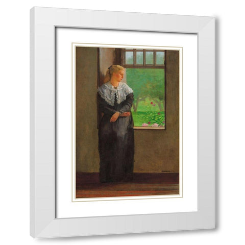 Reverie White Modern Wood Framed Art Print with Double Matting by Homer, Winslow
