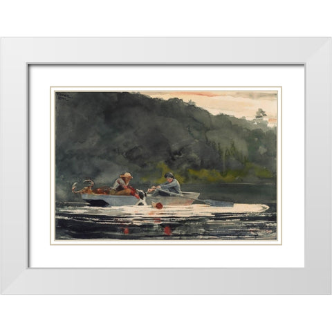 The End of the Hunt White Modern Wood Framed Art Print with Double Matting by Homer, Winslow