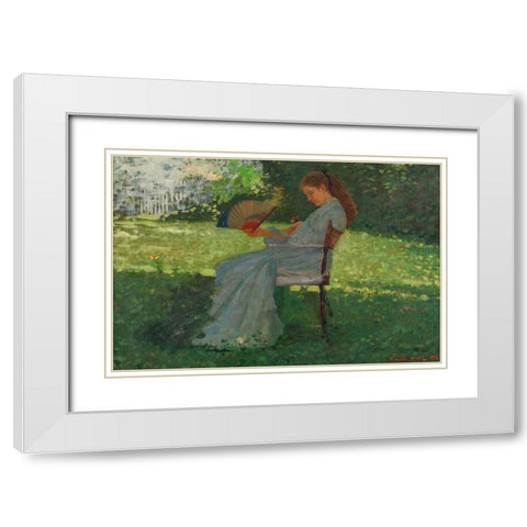 The Butterfly White Modern Wood Framed Art Print with Double Matting by Homer, Winslow