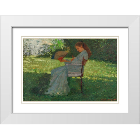 The Butterfly White Modern Wood Framed Art Print with Double Matting by Homer, Winslow
