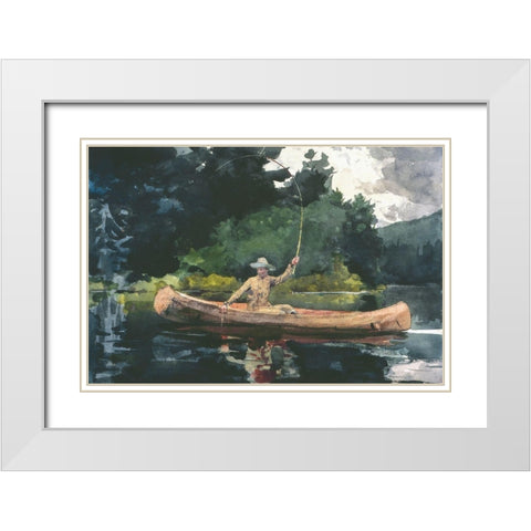 The North Woods White Modern Wood Framed Art Print with Double Matting by Homer, Winslow