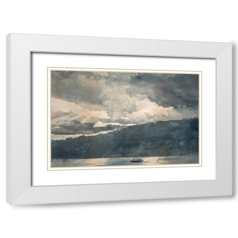 Mink Lake, Adirondacks White Modern Wood Framed Art Print with Double Matting by Homer, Winslow