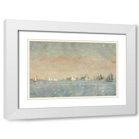 Gloucester Harbor, Fishing Fleet White Modern Wood Framed Art Print with Double Matting by Homer, Winslow