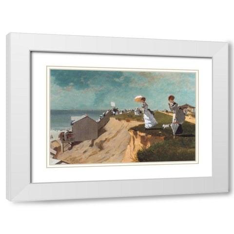 Long Branch, New Jersey White Modern Wood Framed Art Print with Double Matting by Homer, Winslow