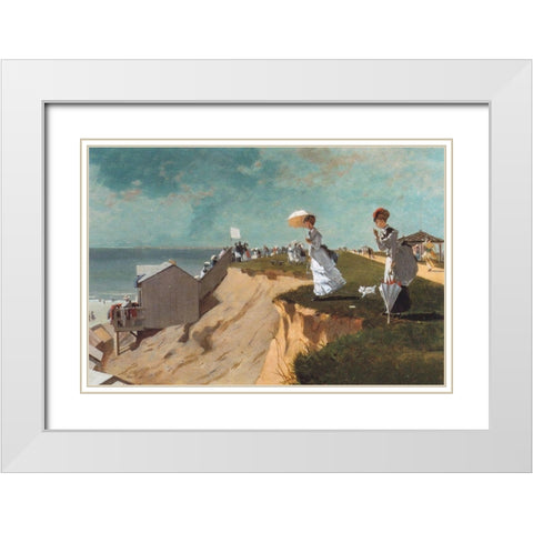 Long Branch, New Jersey White Modern Wood Framed Art Print with Double Matting by Homer, Winslow