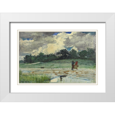 After the Rain, Prouts Neck White Modern Wood Framed Art Print with Double Matting by Homer, Winslow