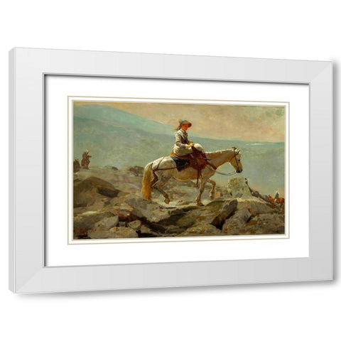 The Bridle Path, White Mountains White Modern Wood Framed Art Print with Double Matting by Homer, Winslow