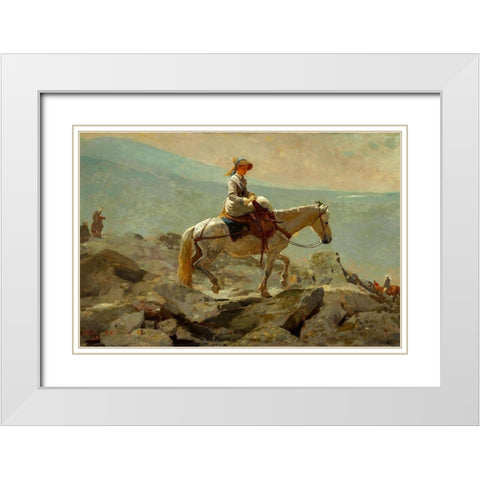 The Bridle Path, White Mountains White Modern Wood Framed Art Print with Double Matting by Homer, Winslow