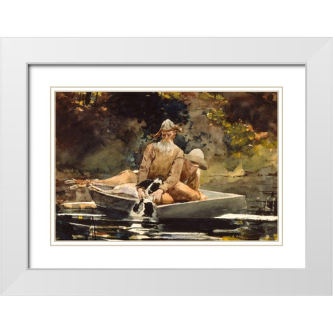 After the Hunt White Modern Wood Framed Art Print with Double Matting by Homer, Winslow