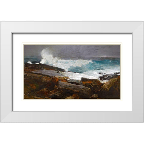 Weatherbeaten White Modern Wood Framed Art Print with Double Matting by Homer, Winslow