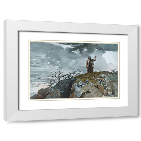 The Eastern Shore White Modern Wood Framed Art Print with Double Matting by Homer, Winslow