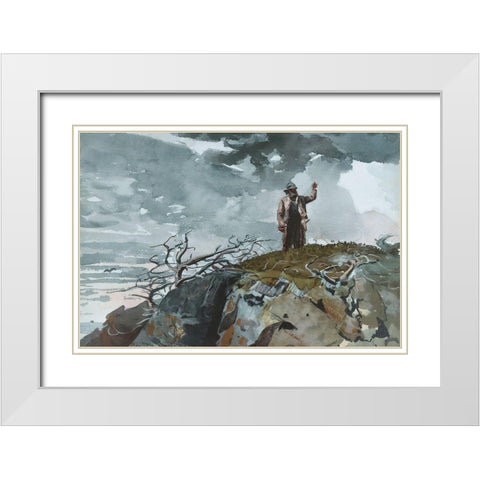 The Eastern Shore White Modern Wood Framed Art Print with Double Matting by Homer, Winslow
