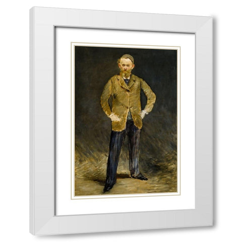 Self-Portrait White Modern Wood Framed Art Print with Double Matting by Manet, Edouard