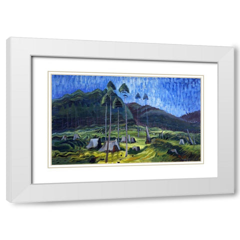 Odds and Ends White Modern Wood Framed Art Print with Double Matting by Carr, Emily