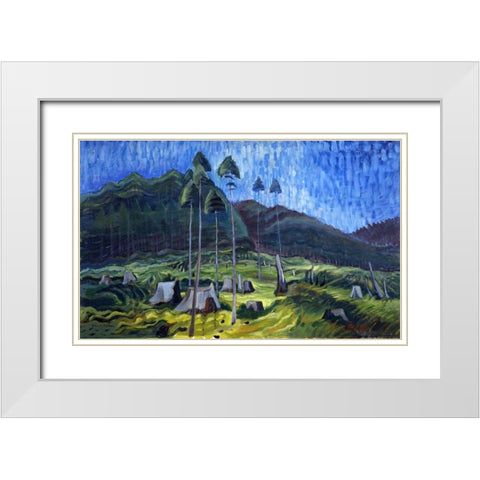 Odds and Ends White Modern Wood Framed Art Print with Double Matting by Carr, Emily