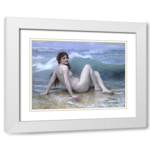 The Wave at Nude White Modern Wood Framed Art Print with Double Matting by Bouguereau, William-Adolphe