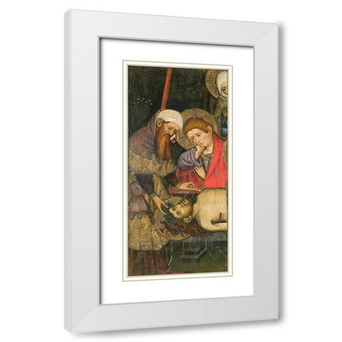 Mourning over the Dead Body of Christ White Modern Wood Framed Art Print with Double Matting by Mates, Joan