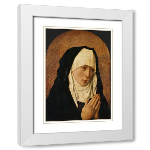 Mater Dolorosa White Modern Wood Framed Art Print with Double Matting by Bouts, Dirk