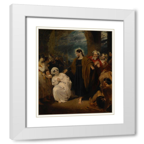The Virtue of Faith White Modern Wood Framed Art Print with Double Matting by Harlow, George Henry