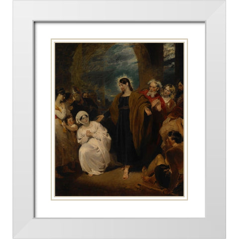 The Virtue of Faith White Modern Wood Framed Art Print with Double Matting by Harlow, George Henry