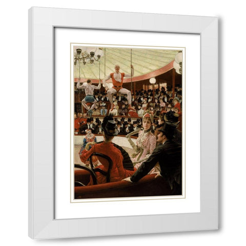 Women of Paris, The Circus Lover White Modern Wood Framed Art Print with Double Matting by Tissot, James