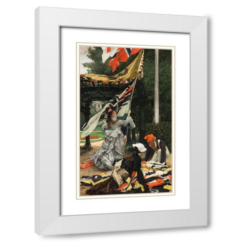 Still on Top White Modern Wood Framed Art Print with Double Matting by Tissot, James
