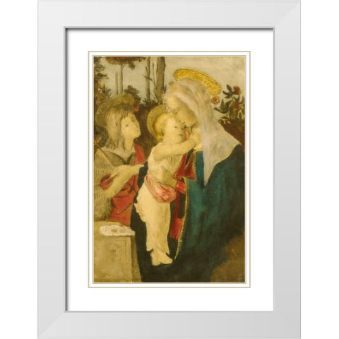 Copy after Botticelli White Modern Wood Framed Art Print with Double Matting by Weir, J Alden