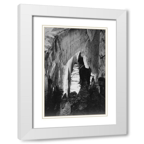 The Queens Chambers-Carlsbad Caverns National Park-New Mexico White Modern Wood Framed Art Print with Double Matting by Adams, Ansel