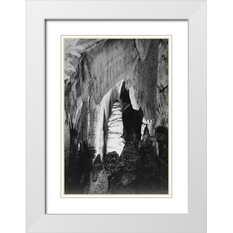 The Queens Chambers-Carlsbad Caverns National Park-New Mexico White Modern Wood Framed Art Print with Double Matting by Adams, Ansel