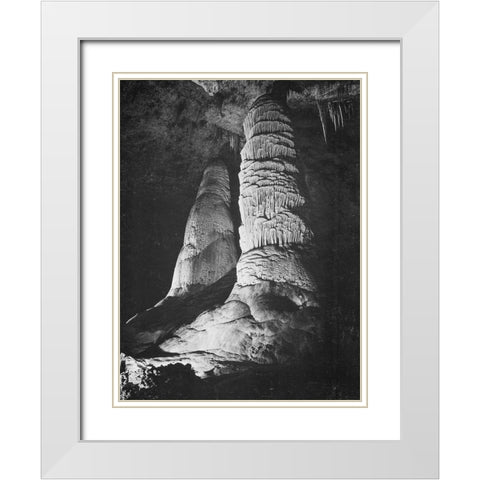 Hall of Giants-Big Room-Carlsbad Caverns National Park-New Mexico White Modern Wood Framed Art Print with Double Matting by Adams, Ansel