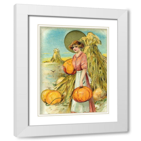 Hearty Thanksgiving Greeting White Modern Wood Framed Art Print with Double Matting by Missouri History Museum