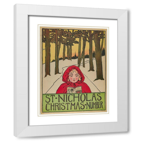 Christmas Number 1896 White Modern Wood Framed Art Print with Double Matting by St. Nicholas