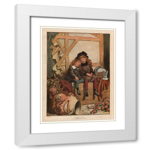 Tired Out White Modern Wood Framed Art Print with Double Matting by Christmas Number of The Graphic