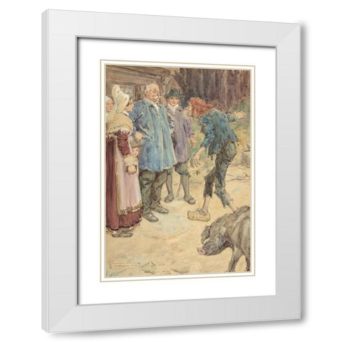 Illustration 7 for Little Peter A Christmas Morality for Children of Any Age White Modern Wood Framed Art Print with Double Matting by Brock, Charles Edmund