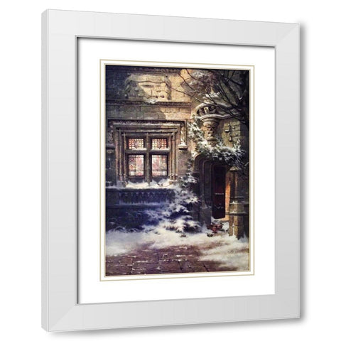 Christmas Morning, Hotel de Cluny White Modern Wood Framed Art Print with Double Matting by Deakin, Edwin