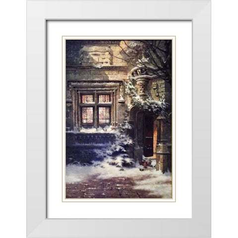 Christmas Morning, Hotel de Cluny White Modern Wood Framed Art Print with Double Matting by Deakin, Edwin