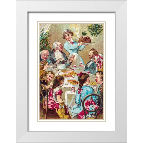 We all wish you a merry Christmas White Modern Wood Framed Art Print with Double Matting by The New York Public Library