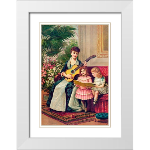 The Christmas Carol White Modern Wood Framed Art Print with Double Matting by Hatch Lith Co