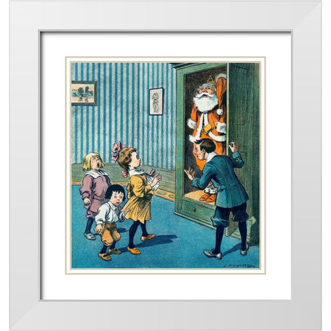 Now Will You Believe Me White Modern Wood Framed Art Print with Double Matting by J. Ottman Lithographic Company