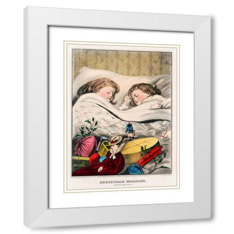 Christmas Morning Before Daylight White Modern Wood Framed Art Print with Double Matting by The Kellogg & Bulkeley Co