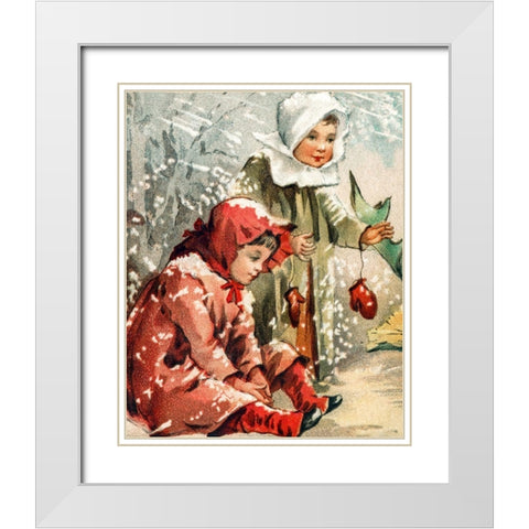 Hark What mean those holy voices White Modern Wood Framed Art Print with Double Matting by L. Prang & Co