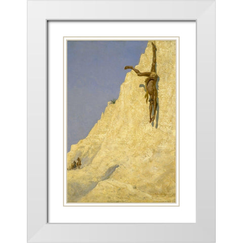 The Transgressor White Modern Wood Framed Art Print with Double Matting by Remington, Frederic