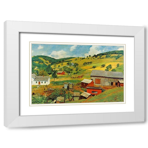 Shreyvogel Farm White Modern Wood Framed Art Print with Double Matting by Shreyvogel, Charles