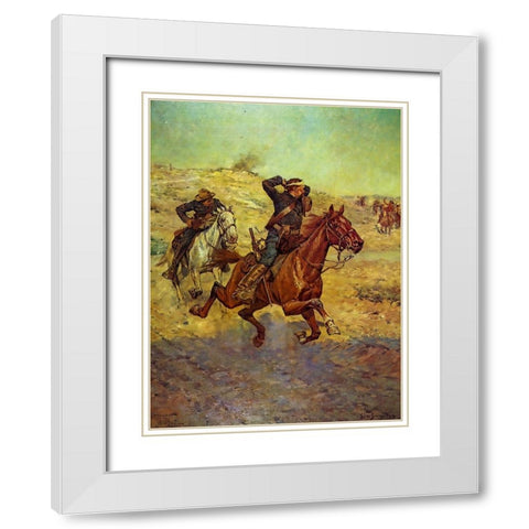 Going for Reinforcements White Modern Wood Framed Art Print with Double Matting by Shreyvogel, Charles